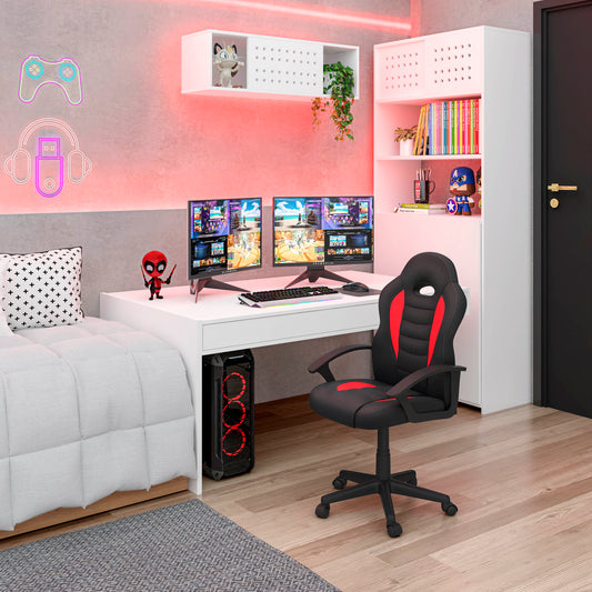 Crimson Tech Racer Gaming and Study Chair
