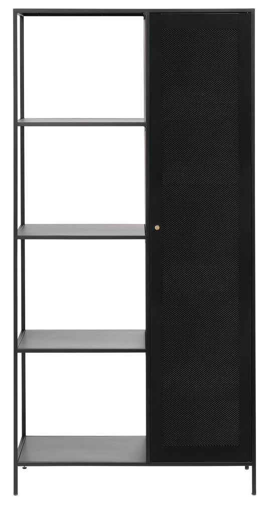 Noir II Metal Mesh Door Storage Bookcase