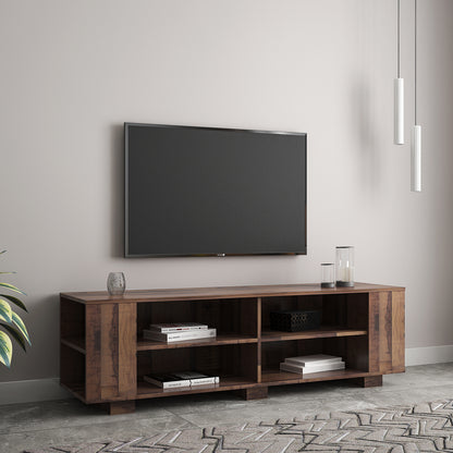 Elevate TV Console: Modern Entertainment Center with Open Shelves