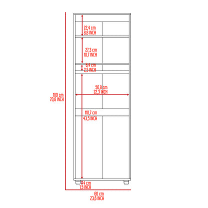 Blackwood 2-Shelf Rectangle Armoire