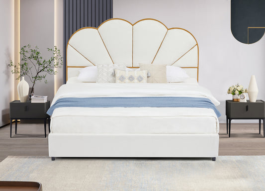 Oz King Size Bed Frame with Drawer - White