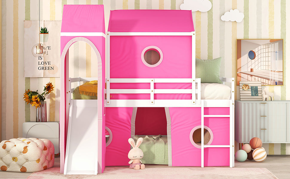 Princess Castle Twin Bunk Bed