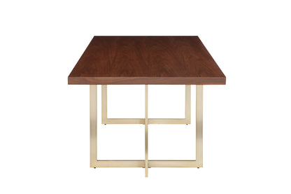 Elegant Walnut Veneer Dining Table