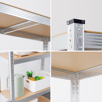 Silver Max Storage 5-Tier Utility Shelves - S