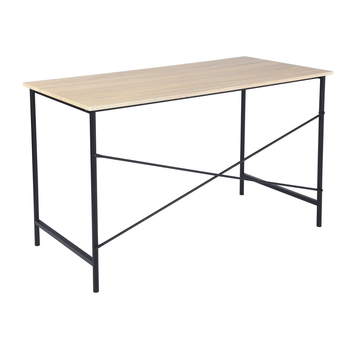 Eco Write Oak & Black Metal Frame Desk