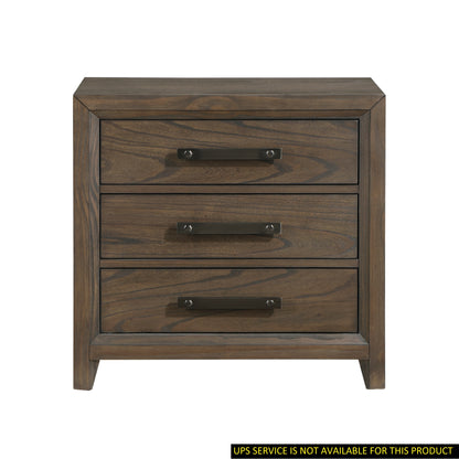 Seth Nightstand of 3 Drawers - Dark Walnut