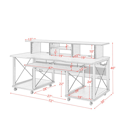 Harmony Megara Melody Desk - Black