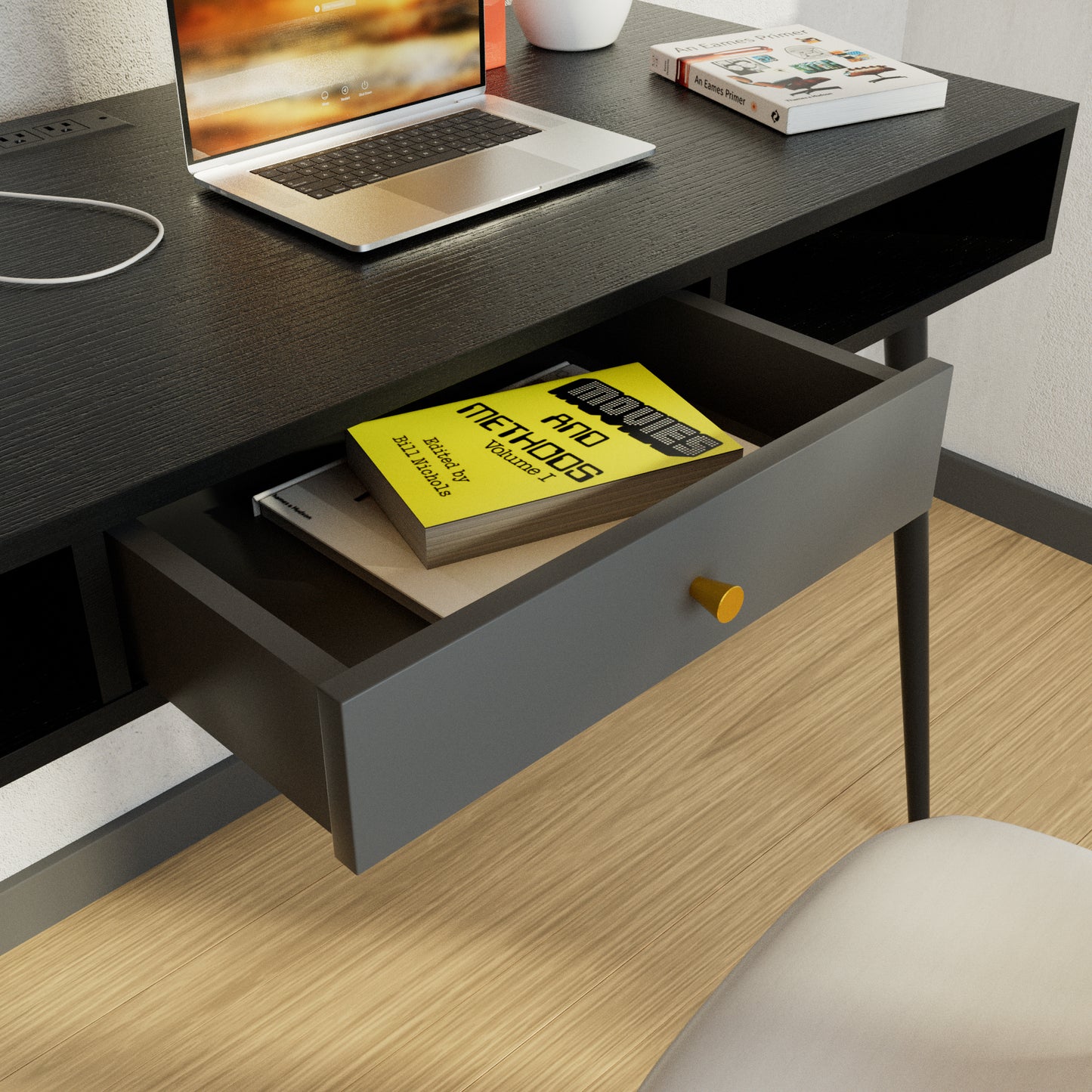 Eco Smart Desk with USB Ports and Power Outlet