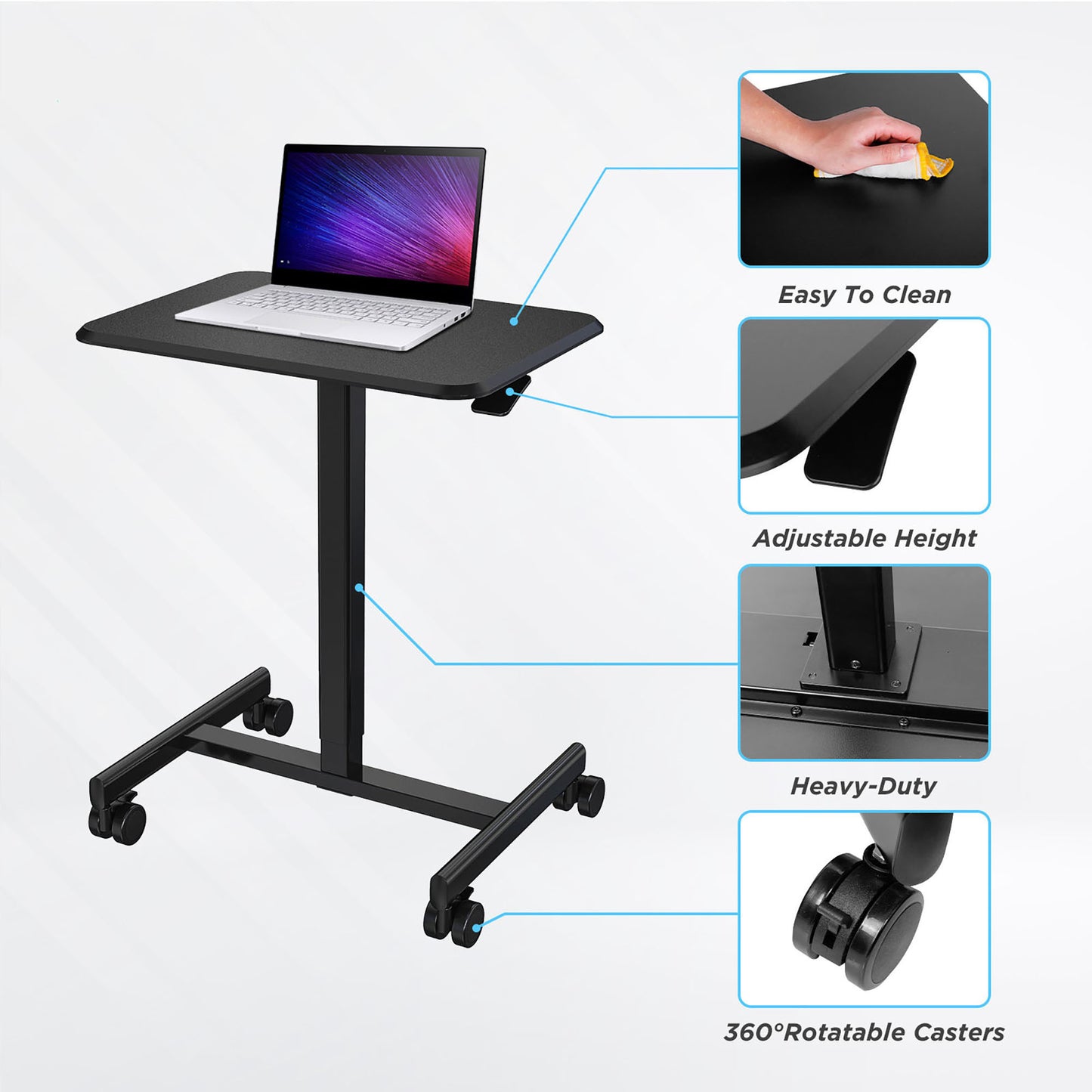 Flexi Computer Desk- Height-Adjustable