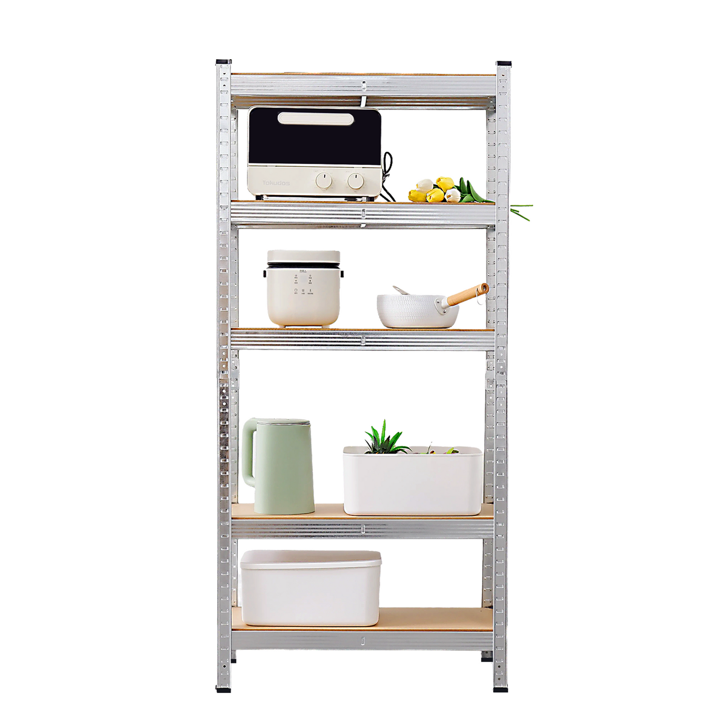 Silver Max Storage 5-Tier Utility Shelves - S