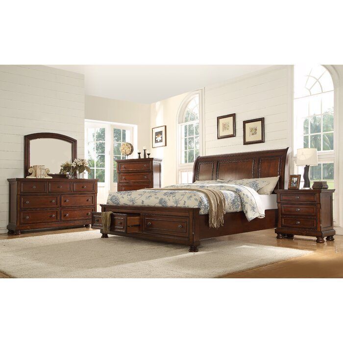 Royal Walnut Storage Bed