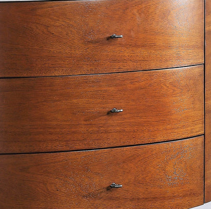 Elegant Marble Walnut Chest