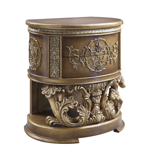 Constantine Nightstand - Brown & Gold