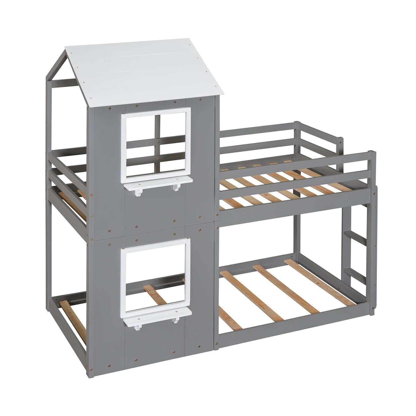 Cloud Nine Cabin Twin Bunk Bed - White