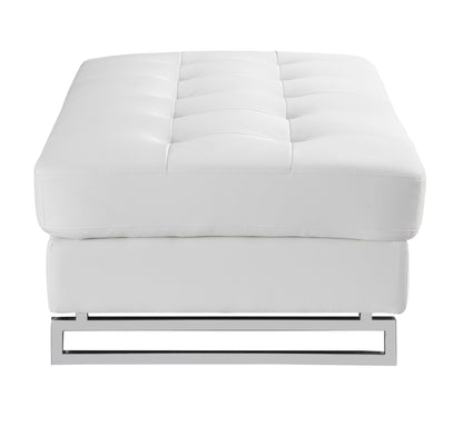 United Genuine Leather Ottoman - White