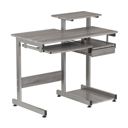 Complete Computer Workstation Desk - Grey