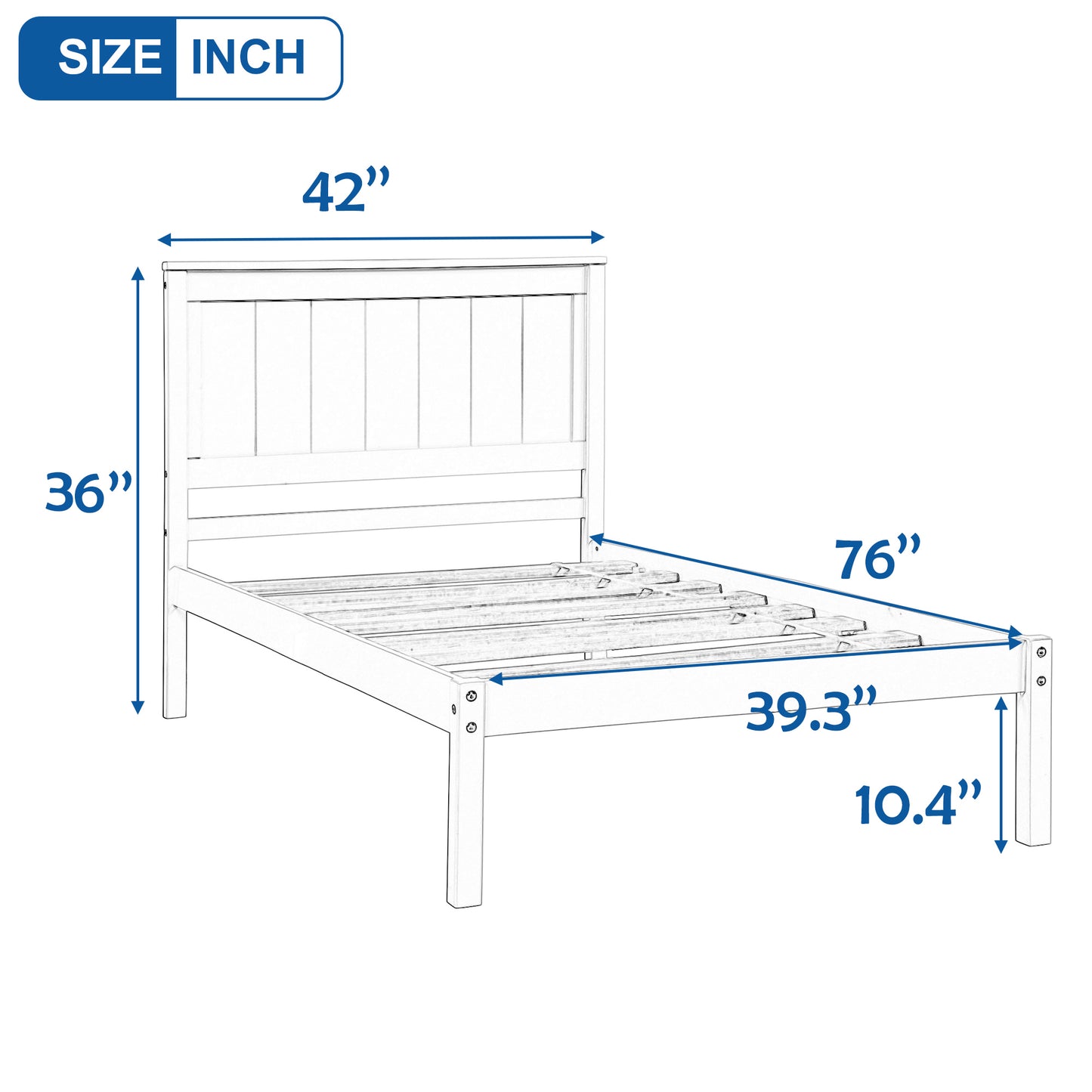 Rhoda Twin Size Platform Bed Frame - Espresso