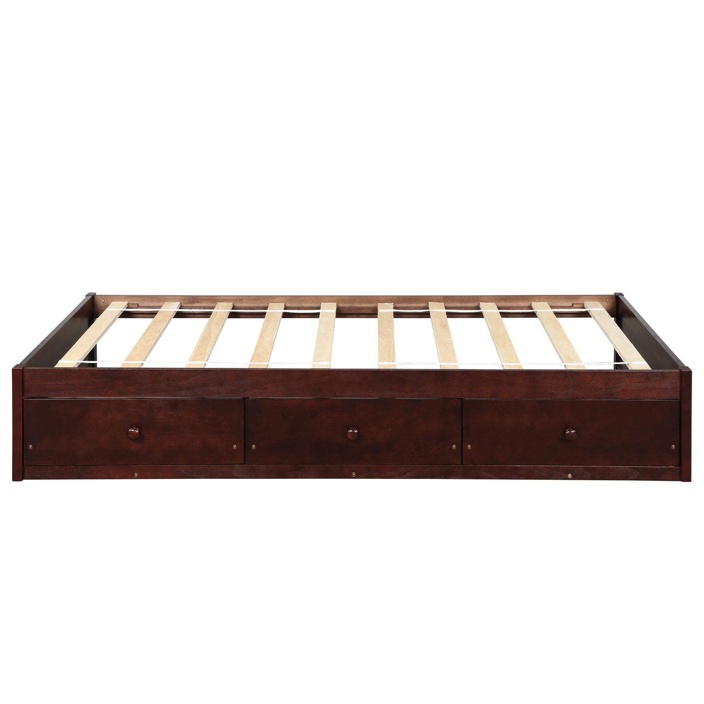 Oris Twin Size Wood Platform Bed - Cherry