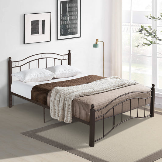 Royal King Size Metal Bed Frame - Bronze