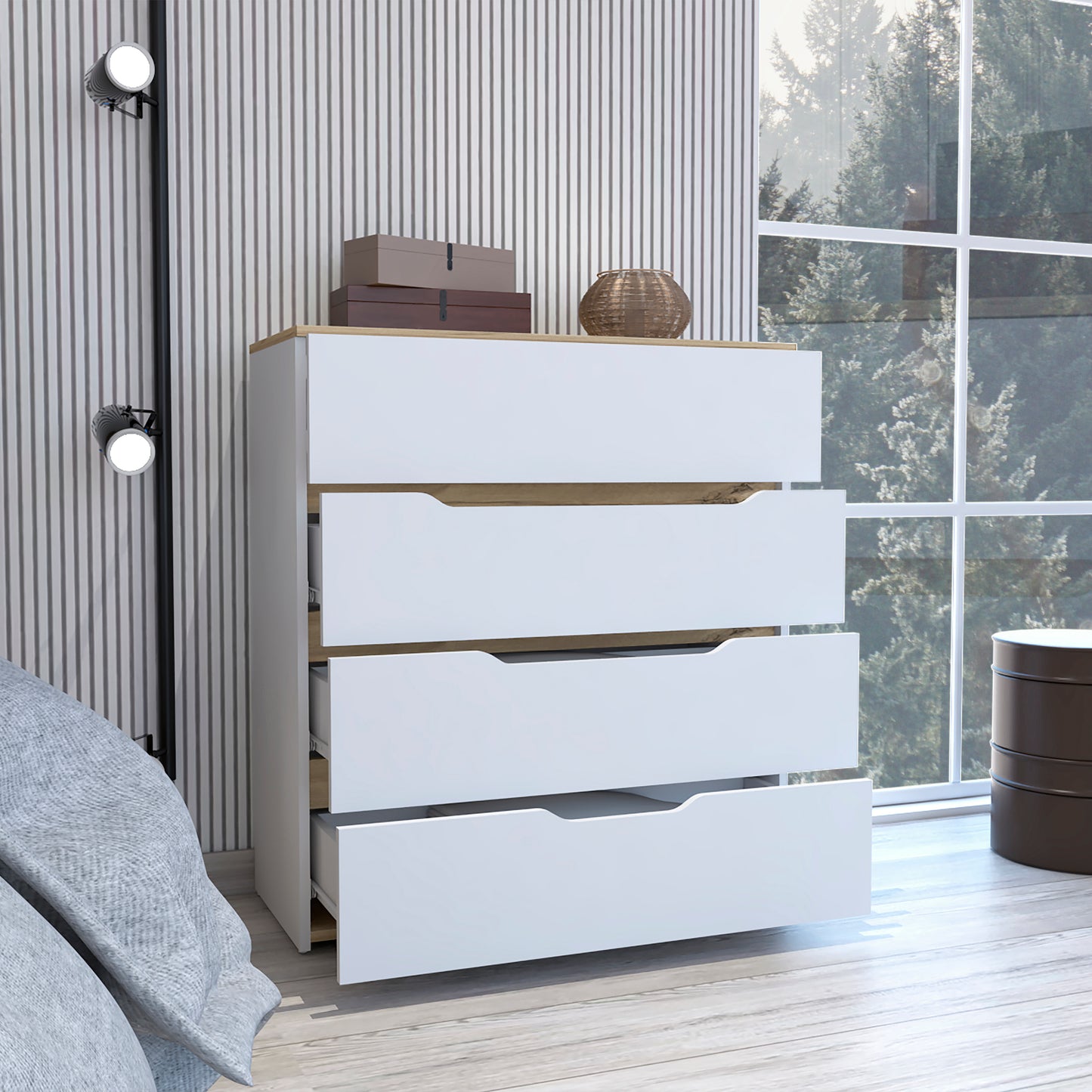 Elegance Oak White Dresser