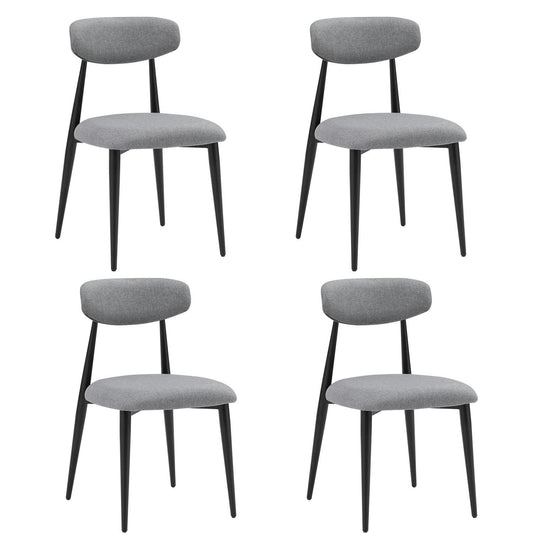 Baxley Curved Dining Chairs (Set of 4) - Gray