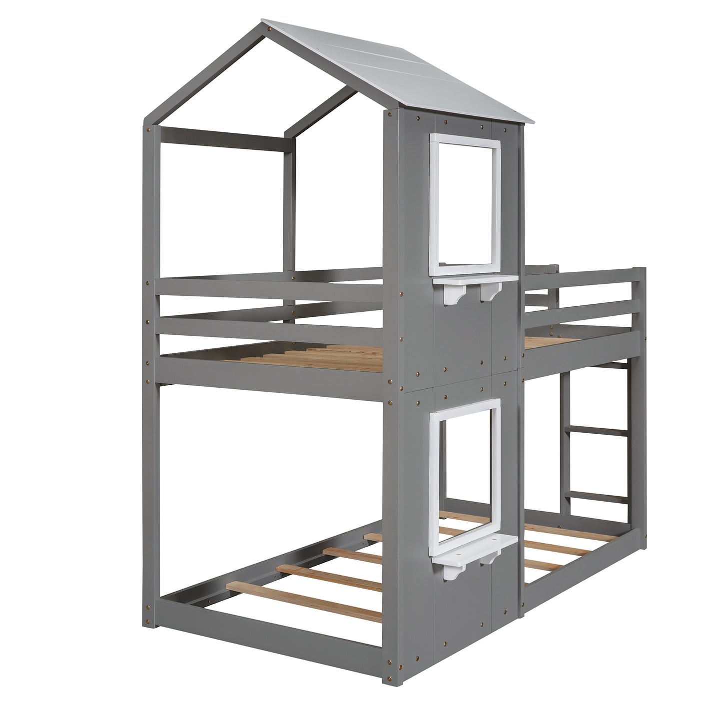 Cloud Nine Cabin Twin Bunk Bed - White