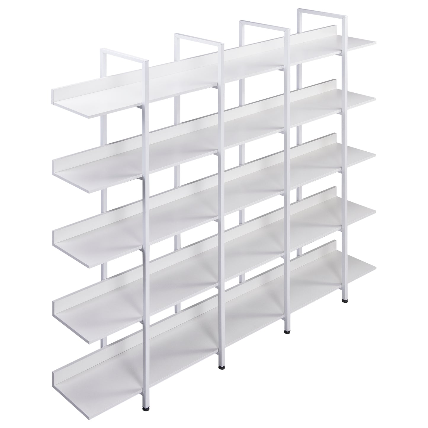 Vintage Metal Frame Bookshelf - White