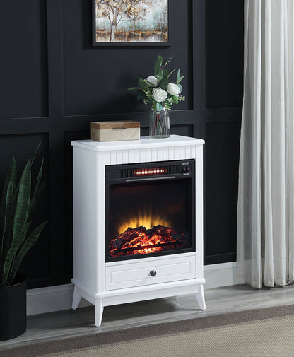 Hamish Electric Fireplace - White