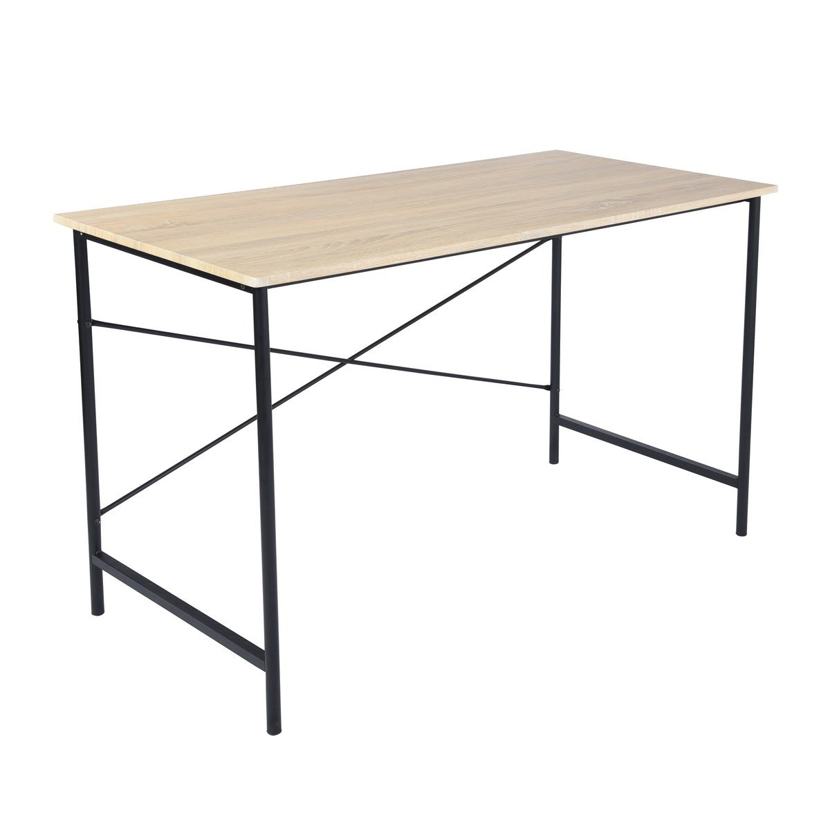 Eco Write Oak & Black Metal Frame Desk