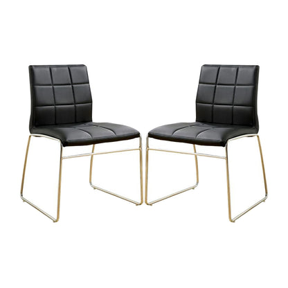 Snyder Leatherette Dining Chairs (Set of 2) - Black