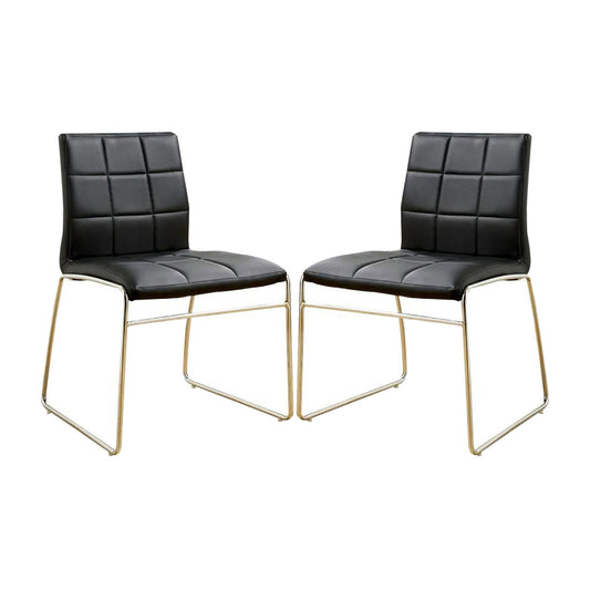 Snyder Leatherette Dining Chairs (Set of 2) - Black