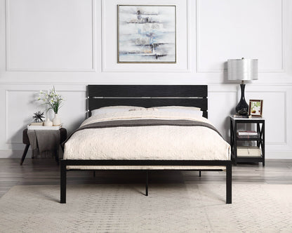 Willow Contemporary Queen Size Bed - Black