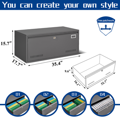 Vault File Cabinet with Key Lock