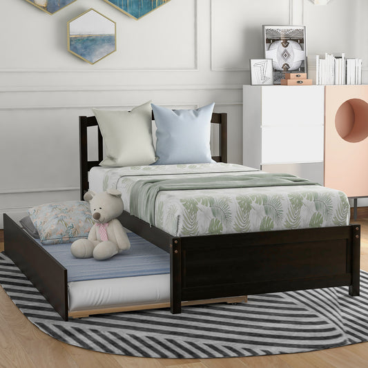 Elegant Dreamwood Twin Trundle Bed