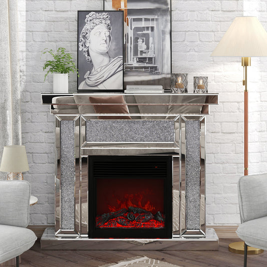 Blink Acrylic Diamond Mirror Electric Fireplace