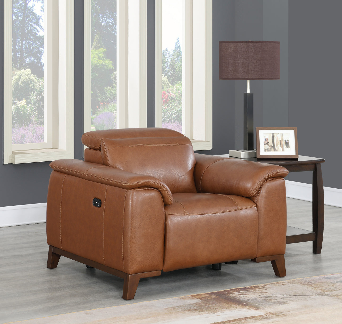 Michael Dual-Power Leather Recliner