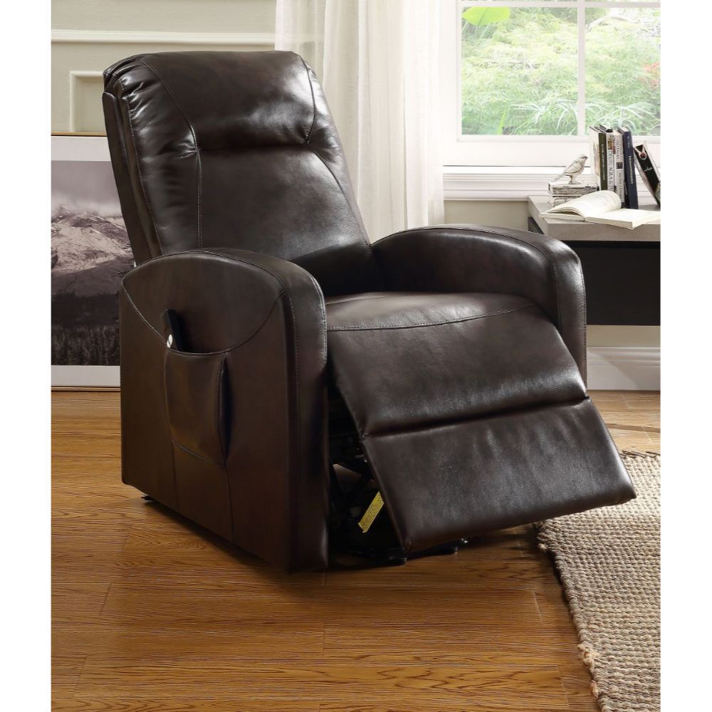 Kasia PU  Recliner with Power Lift - Espresso