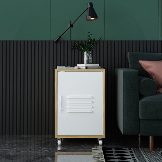 Urban Wheel Cabinet Contemporary Bedside Table