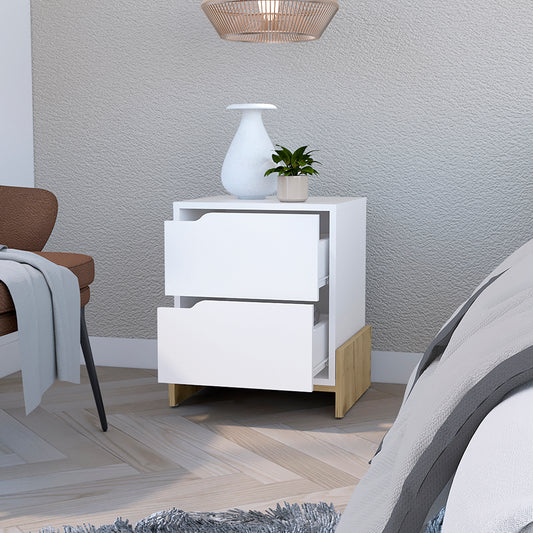 Brookland  Nightstand - White/Macadamia