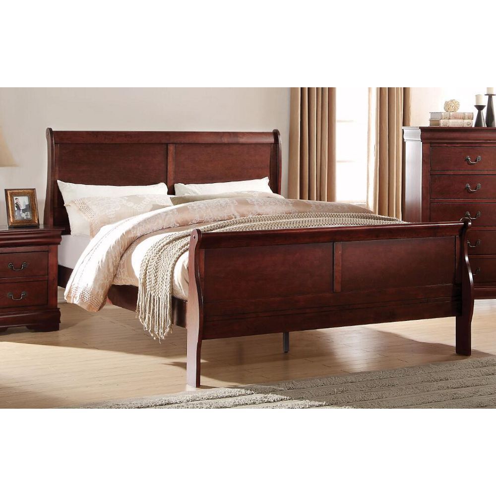 Louis Philippe Eastern King Bed - Cherry