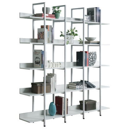 Vintage Metal Frame Bookshelf - White