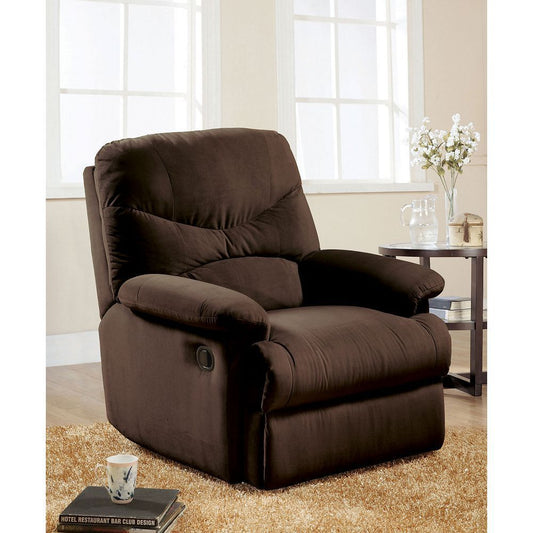 Arcadia Microfiber Recliner - Chocolate