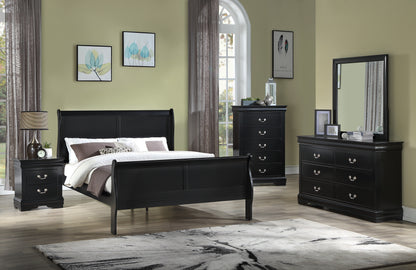 Elegance Rest Queen Size Panel Sleigh Bed