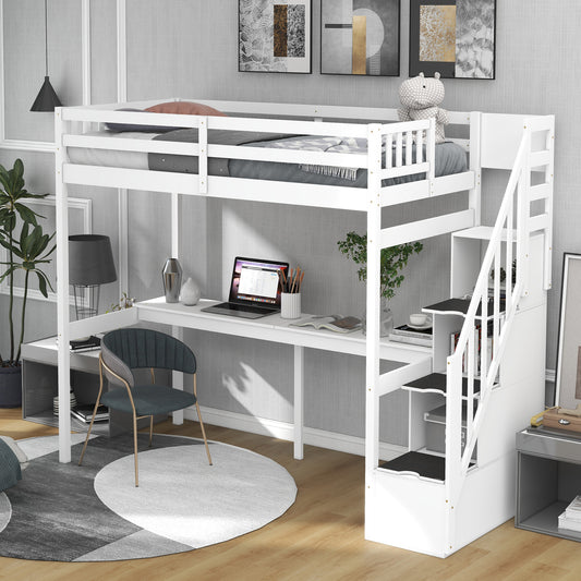 Dream Haven Twin Size Loft Bed