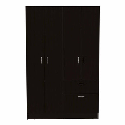 Mondo 1-Drawer Rectangle Armoire Black Wengue and White