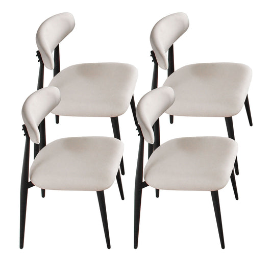 Baxley Curved Dining Chairs (Set of 4) - Light Gray