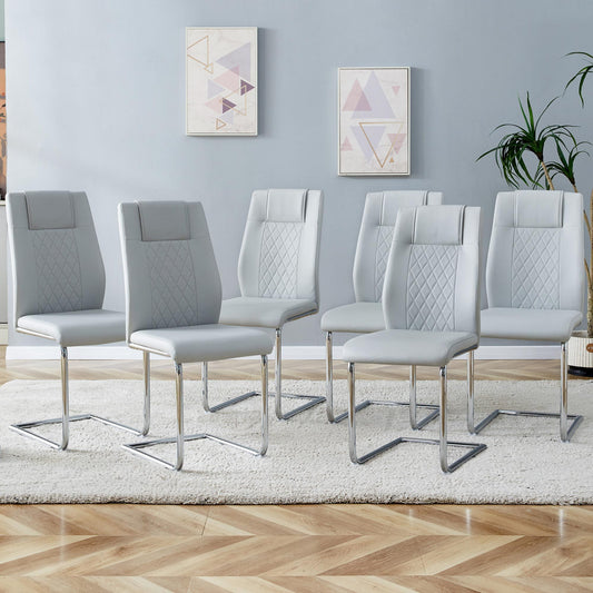 Skye Dining Chair Metal Leg (Set of 6) - Light Gray