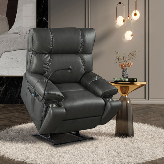 Emily Heating massage Recliner Chair - Gray