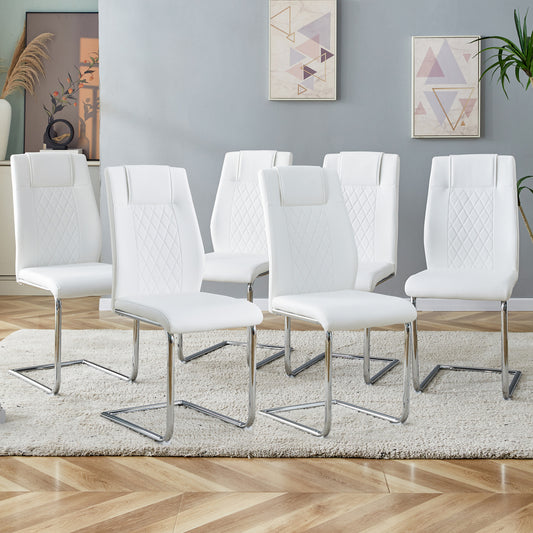 Skye Dining Chair Metal Leg (Set of 6) - White