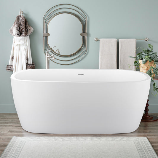 Timo 67"  Acrylic Freestanding Soaking Bathtub  - White